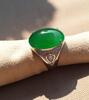 A Stunning Large Icy Bright Green Jadeite Diamond Ring - 3