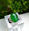 A Stunning Large Icy Bright Green Jadeite Diamond Ring - 4