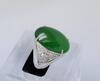 A Stunning Large Icy Bright Green Jadeite Diamond Ring - 5