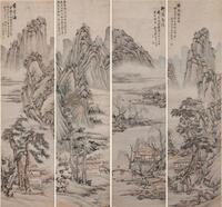 Wu Guxiang (1848-1903) Four Season Landscape