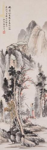 Hu Jianan(1891-1961) Ink And Color On Paper,