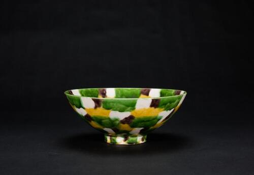 Qing-A Tri-Color Glaze Bowl �with Mark�