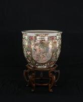 Mid 20th Century-A Large Canton Glazed Jar