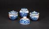 Qing-A Group Of Four Underglaze- Blue Copper - 2