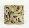 Song / Ming - A Set Of Celadon White Jade Carved �Crane and Lotus Pond� Beltbuckle (3 ps) - 3