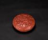 A Cinnabar Lacquer Carved �Flower� Cover Box D: 17.5 cm