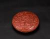 A Cinnabar Lacquer Carved �Flower� Cover Box D: 17.5 cm - 2