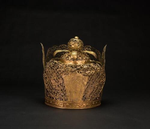 Yuan-A Gilt-Silver Buddhism Crown