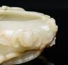 Qing-A White Jade Carved Branch and Bat Brush Washer - 9