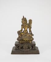 Qing - A Gilt-Bronze Figure Of Guanyin, With Inscription In Back