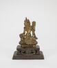 Qing - A Gilt-Bronze Figure Of Guanyin, With Inscription In Back
