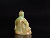 18th / 19th Century - A Beautiful Apple Green Jadeite Buddha With Wood Stand - 3