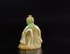 18th / 19th Century - A Beautiful Apple Green Jadeite Buddha With Wood Stand - 4