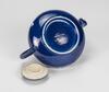 Qing - A Blue Ground Carved 'Plum Flower' Tea Pot - 2