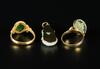 A Two Jadeite Gold Ring and A Jadeite Quanyin Pendant - 4