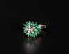 A Emerald and Diamend (Flower)Lady Ring - 2