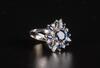 A Sapphire Mounted With Diamond 18k White Gold Lady Ring - 3