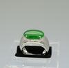 Fine Translucent Jadeite Jade Diamond Men's Ring