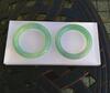 A Pair Of Spectacular Translucent Full Green Jadeite Jade Bangles - 3