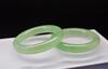 A Pair Of Spectacular Translucent Full Green Jadeite Jade Bangles - 4