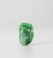 Late Qing/Repulic - A Semi Translucents Green Jadeite Pendant