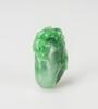 Late Qing/Repulic - A Semi Translucents Green Jadeite Pendant - 5