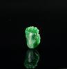 Late Qing/Repulic - A Semi Translucents Green Jadeite Pendant - 7