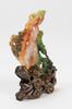 Qing - A Tri-Color Jadeite Carved Goddess With Wood Stand - 2