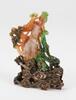 Qing - A Tri-Color Jadeite Carved Goddess With Wood Stand - 5