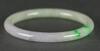 A Beautiful Semi Translucent Partial Apple Green Jadeite Bangle - 2