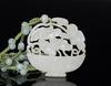 Qing- A White Jade Carved 'Flower In Basket' Pendant and Jade Beads String Necklace - 2