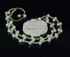 Qing- A White Jade Carved 'Flower In Basket' Pendant and Jade Beads String Necklace - 4