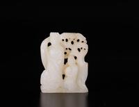 Qing - White Jade Carved Goddess