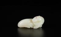 Qing - A Fine White Jade Carved Horse