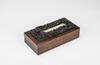 Late Qing-A Zitan Carved 'Double Dargon' Insert White Jade Rosewood Cover Box - 3