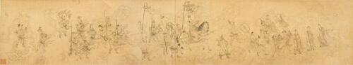 Qing-Anonymous-Ink On Paper, Handscroll,with Collector Seals ,