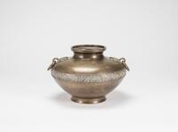 Qing -A Bronze 'Dragon' Double Beast Ring Handle Jar