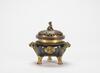 Qianlong And Of PeriodA Gilt-Bronze Tri-Pod Double Beast Handle Cover Censer