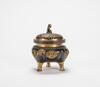 Qianlong And Of PeriodA Gilt-Bronze Tri-Pod Double Beast Handle Cover Censer - 2