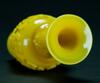 Qing - A Yellow Peking Glass Carved Beast Mask Vase - 7