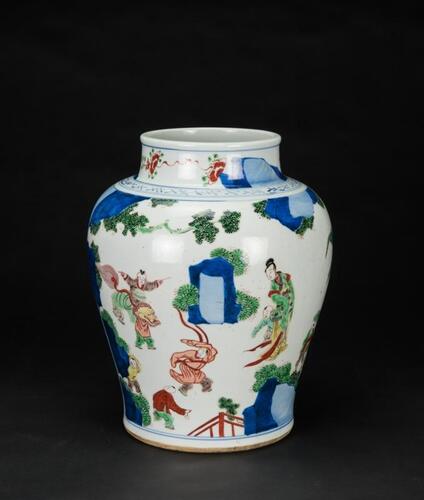 Qing-A Wu Cai Large Jar