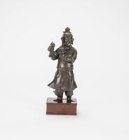 Ming/Qing - A Bronze Figure (woodstand)