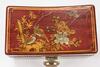 Republic-A Leather Mounted Wood Gilt-Painted Pillow Form Box with Lock - 4