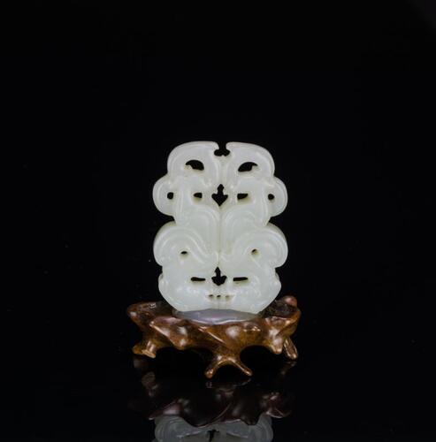 A White Jade ‘Double Dragon’ Pendant