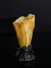 Qing- A Green and Yellowish Jadeite Carved Lotus Flower Sharpe Vase (With Stand) - 4