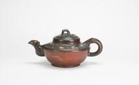 Late Qing/Republic-A Large Zisha Tea Pot Carved (Pine,Bamboo,Plum)