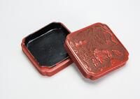 Qing-A Cinnaber Lacquer Square Box