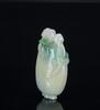 Qing- A Green Jadeite Carved ‘Ruyi Cabbage’ - 5