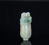 Qing- A Green Jadeite Carved ‘Ruyi Cabbage’ - 6