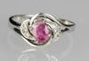 A Ruby and Diamond Mounted White Gold Ring Ring Size: 6 - 4